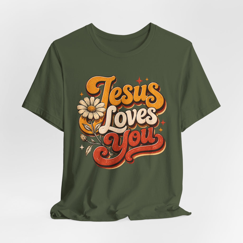 Jesus Loves You Retro T-shirt